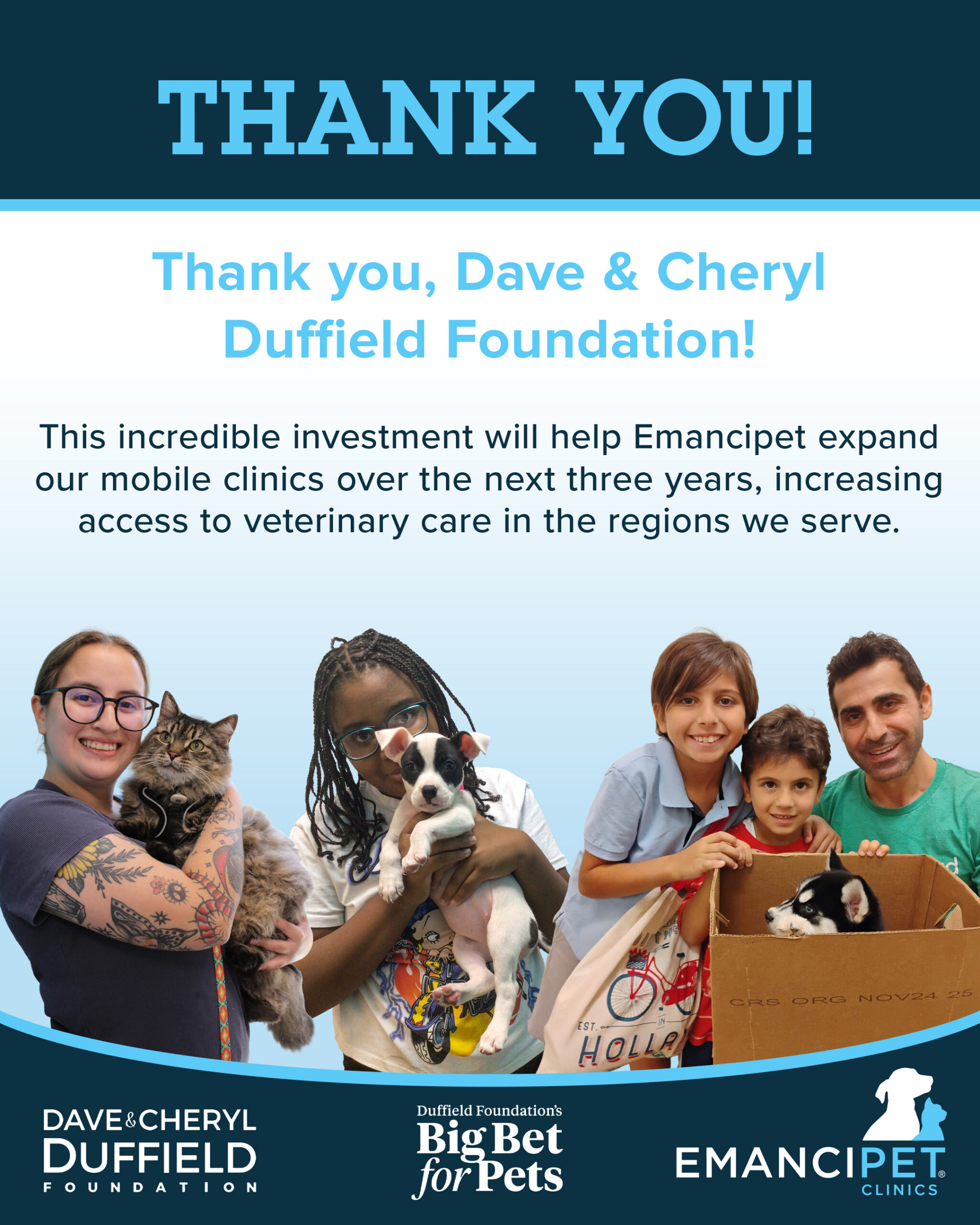 Thank you, Dave & Ceryl Duffield Foundation!